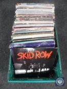A crate of LP records : 80's, Simple Minds, Ultravox, Elvis Presley,