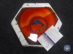 A boxed Poole Final Edition 'The Poole Dolphin' charger, with certificate, No.