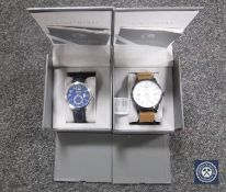 Two boxed gent's Globenfeld wristwatches