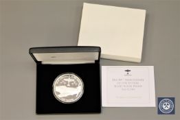 The 80th Anniversary of the Spitfire, a silver proof 5oz £5 coin by the Jubilee Mint,