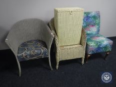 Two painted loom chairs,