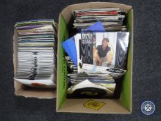 Two boxes of 45 singles : various