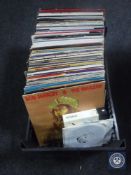 A crate of LP records : Bob Marley, Tangerine Dream,