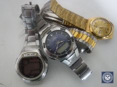 Four gents wristwatches to include Casio and Seiko
