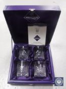 A boxed set of four Edinburgh Crystal whisky glasses