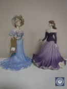 Two Coalport Age of Elegance figures, Summer Love and Mandarin Crescent,