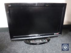 A Panasonic 26 inch LCD TV with remote