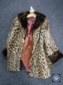 An early 20th century ocelot fur coat