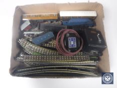 A box containing Hornby Dublo Sir Nigel Gresley locomotive and tender together with assorted