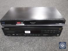A Kodak photo CD player PCD-865 together with a Panasonic Blu-ray player