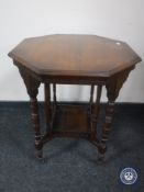 A Victorian mahogany octagonal occasional table