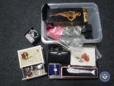 Two boxes containing a collection of costume jewellery