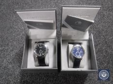 Two boxed gent's Globenfeld wristwatches