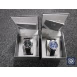 Two boxed gent's Globenfeld wristwatches