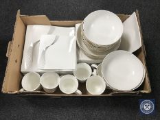 A box of a quantity of Maxwell Williams Frequency dinner ware together with ten Jenna Clifford