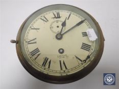 A Smiths brass ship's clock