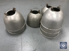 A quantity of industrial metal light fittings