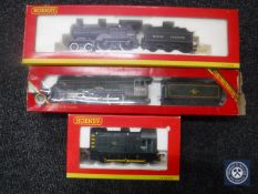 Three Hornby OO gauge locomotive engines including two with tenders,