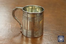 A Georgian silver mug, maker T.B., London 1790.