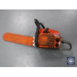 A Husqvarna petrol chain saw