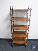 A Victorian mahogany five tier what not stand