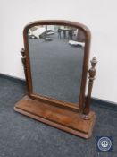 A Victorian mahogany dressing table mirror