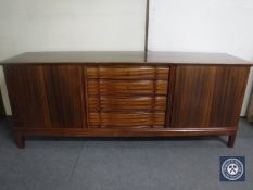 A 20th century mahogany double door sideboard