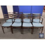 Six late 20th century ladder back dining chairs and pair of similar chairs