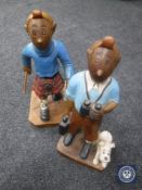 Two figures of Tintin