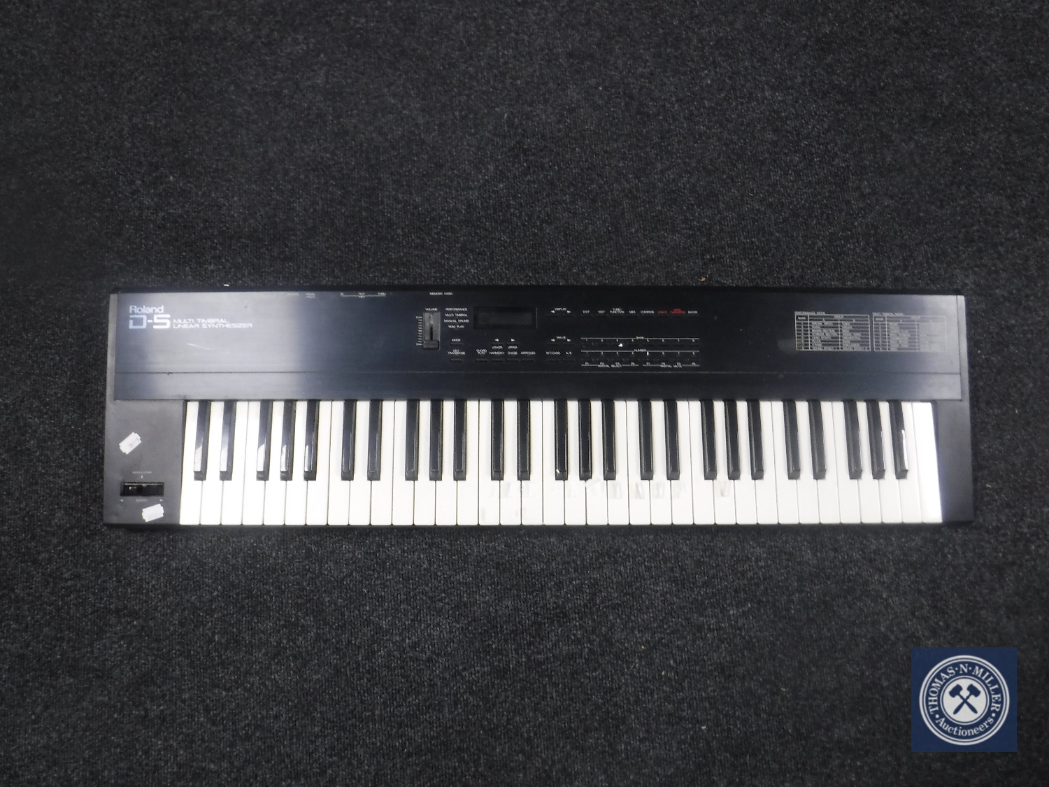 A Roland D5 multi timbral linear synthesizer