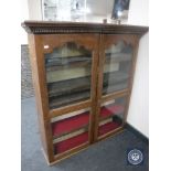 A Victorian oak bookcase top