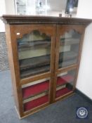 A Victorian oak bookcase top