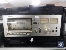 A Pioneer stereo cassette tape deck CTF4040 together with a digital tuner and a CD player