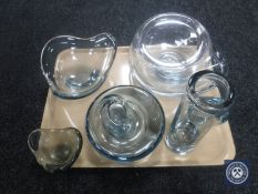 A tray of continental glass, Royal Copenhagen,