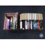 Two boxes of books - World War, novels etc.