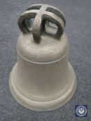 An antique bronze church bell, height 44cm,