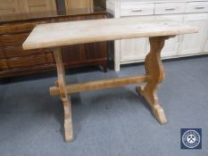 An early 20th century oak refectory table
