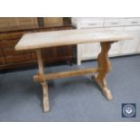 An early 20th century oak refectory table