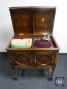 An Apollo gramophone in oak cabinet