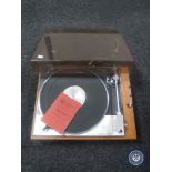 A Goldring Lenco GL75 stereo transcription turntable with instructions
