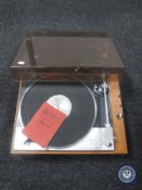 A Goldring Lenco GL75 stereo transcription turntable with instructions