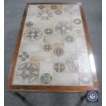 A mid 20th century Danish tiled topped coffee table signed Sallingese CONDITION REPORT: