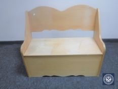 A child's storage seat