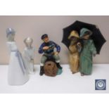 A Royal Doulton figure, The Lobster Man HN2317, together with a Lladro figure of a girl,