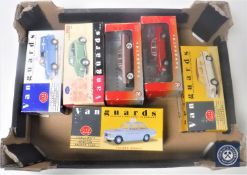 A box containing six Vanguards die cast vehicles