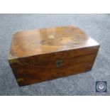 A Victorian walnut writing box