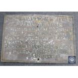 An antique cast iron railway notice, North Eastern Railway Public Warning,