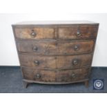A Regency mahogany bowfront five drawer chest