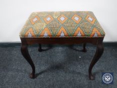 A 20th century dressing table stool