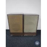 A pair of mid 20th century melamine cased floor standing speakers